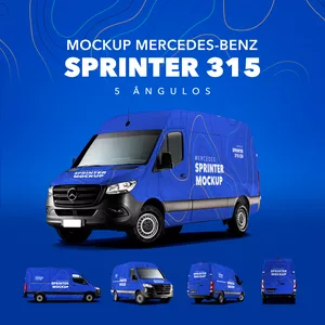 Imagem de capa para o Ebook MOCKUP MERCEDS SPRINTER 315 - 5 ÂNGULOS