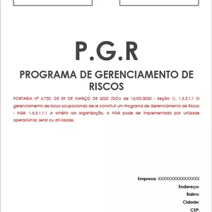 Imagem de capa para o Curso online PGR - Programa de Gerenciamento de Risco 