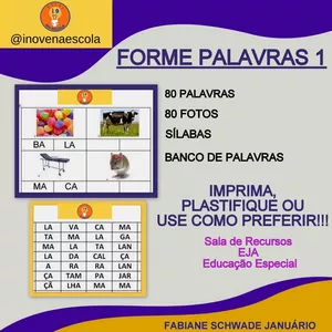 Imagem de capa para o Ebook Forme Palavras - Educação Especial