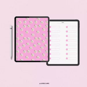 Imagem de capa para o Ebook Caderno Digital - Pink Cat