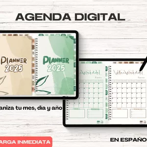Imagen de portada para Ebook Tu Agenda Digital en español / Planner 2025