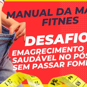 Imagem de capa para o Ebook Guia de emagrecimento pós parto "mamãe fitness "