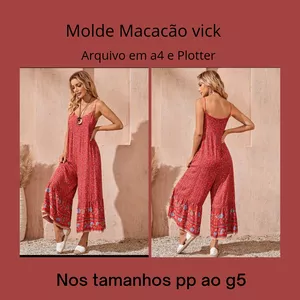 Imagem de capa para o Ebook Molde macacão vick 