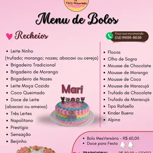 Imagem de capa para o Ebook Cardápio Bolo Editável