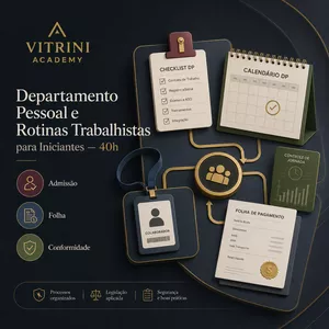 Imagem de Departamento Pessoal e Rotinas Trabalhistas para Iniciantes — 40h criado por Vitrini Academy na hotmart