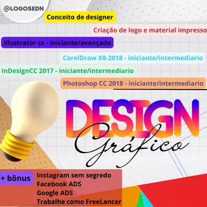Imagem de capa para o Curso online Curso Designer Gráfico