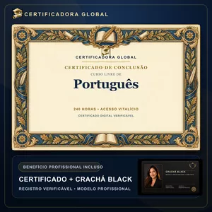 Imagem do curso 🔥 BOLSA 100% [APLICADA] - [MATRÍCULA] CURSO DE FORMAÇÃO EM PORTUGUÊS - ACESSO VITALÍCIO - CRACHÁ BLACK + REGISTRO - CASHBACK R$ 25 - BÔNUS APOSTILA EXTRA - CG