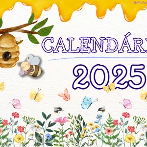 Imagem de capa para o Ebook Calendário 2025 - Jardim de Abelhas