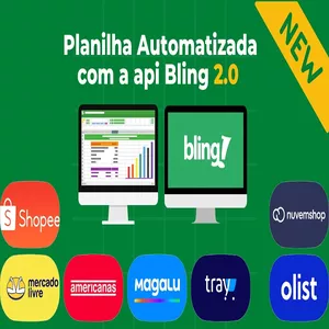 Imagem do curso Planilha Automatizada com Bling 2.0 + Aula de Instalação e Utilização.