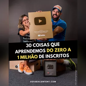 Imagem de capa para o Ebook 30 Coisas que Aprendemos do ZERO a 1 MILHÃO de Inscritos