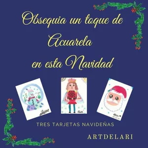 Imagen de portada para Ebook Tarjetas de acuarela en Navidad