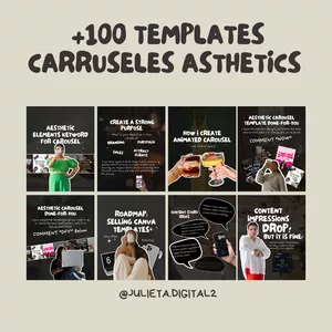 Imagen de portada para Ebook Templates carruseles asthetics virales