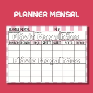 Imagem de capa para o Curso online Planner Mensal - Básico