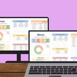 Imagem de capa para o Ebook Controle Financeiro Simplificado: Planilha com Gráficos para Organizar suas Finanças