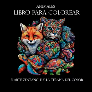 Imagen de portada para Ebook Ebook para colorear "El Arte Zentangle y la Terapia del Color" -Animales-