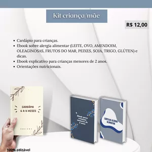 Imagem de capa para o Ebook Kit criança/mãe (infantil)