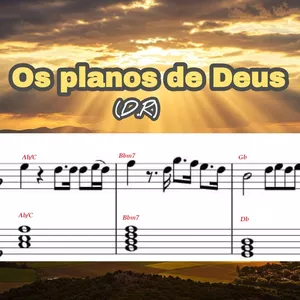 Imagem de capa para o Ebook Os planos de Deus em Db (Ré bemol Maior - partitura em Piano e Cifras)
