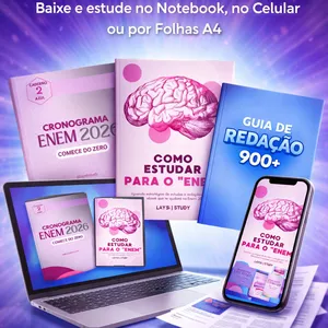 Imagem de capa para o Ebook CRONOGRAMA ENEM - 2026 (Versão ROSA)