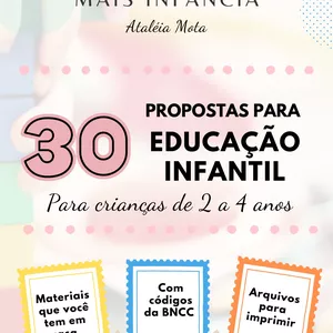 Imagem de capa para o Ebook 30 Propostas para Educação Infantil - Para crianças de 2 a 4 anos