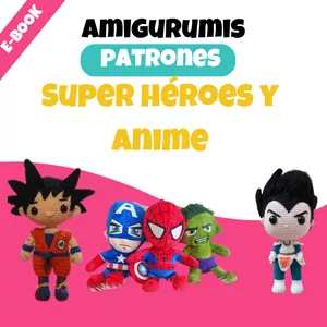 Imagen de portada para Ebook  pack Patrones de Superhéroes y Anime- Amigurumi epico