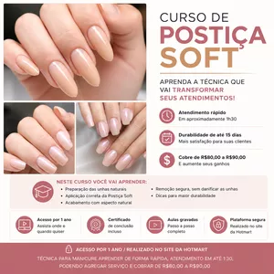 CURSO DE POSTIÇA SOFT DAS UNHAS