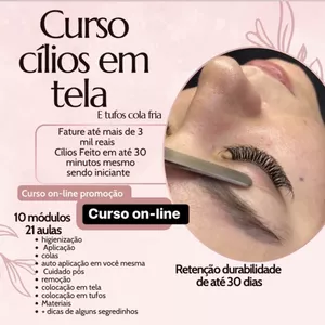 Imagem do curso Extensão de cílios em tela 
