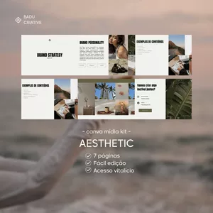 Imagem de capa para o Ebook Mídia Kit Canva Aesthetic