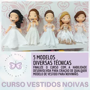 Imagem de capa para o Curso online Curso Vestidos Para Noivas de Biscuit