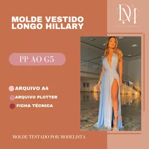 Imagem de capa para o Ebook MOLDE VESTIDO LONGO HILLARY