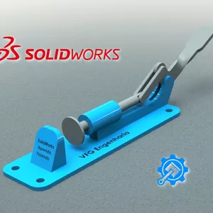 Imagem de capa para o Curso online SOLIDWORKS BRONZE: Aprenda Fazer um Projeto Mecânico Renderizado