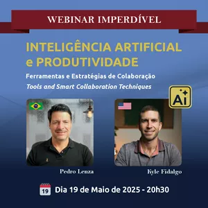 Cover image for Online event INTELIGÊNCIA ARTIFICIAL e PRODUTIVIDADE