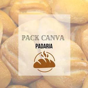Imagem de capa para o Ebook O Melhor Pack Canva de PADARIA!