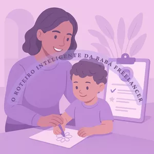 Imagem de capa para o Ebook O Roteiro Inteligente da Babá Freelancer