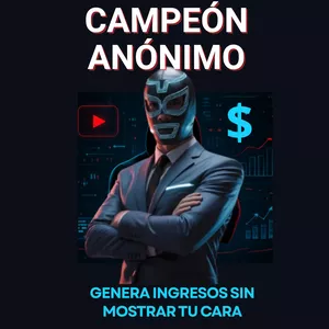 Imagen de portada para Curso online CAMPEÓN ANÓNIMO: YouTube IA Genera Ingresos sin Mostrar tu Cara