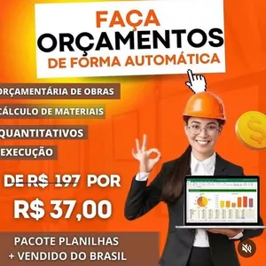 Imagem de capa para o Ebook Pacote de Planilhas PREMIUM EXCLUSIVA - Reboco, Chapisco, Contrapiso