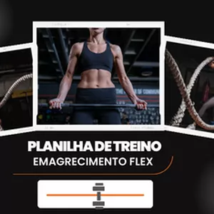 Imagem de capa para o Ebook PLANILHA DE TREINO EMAGRECIMENTO FLEX   NV1 