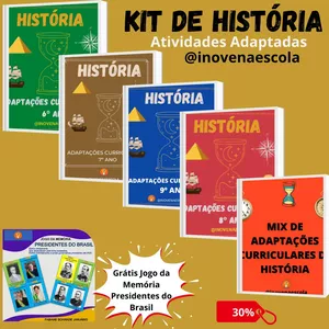 Imagem de capa para o Ebook Kit de História - Atividades Adaptadas
