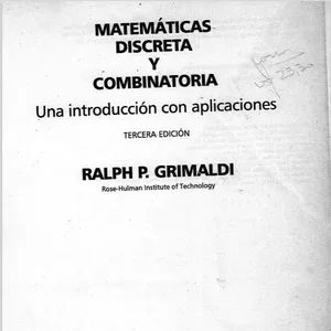 Imagen de portada para Ebook Matemática discreta y combinatoria (Grimaldi)
