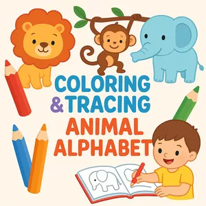 Cover image for Ebook Animal Alphabet Coloring &amp; Tracing Book: Fun Learning for Preschoolers