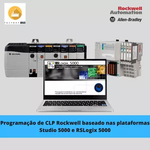 Imagem de capa para o Curso online Programação de CLP Rockwell baseado nas plataformas Studio 5000 e RSLogix 5000