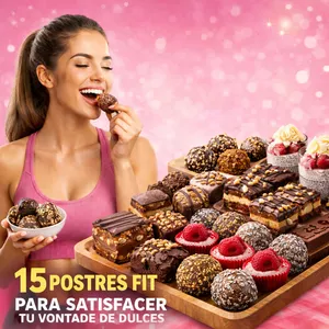 Imagen de portada para Ebook 15 postres fit para satisfacer tu deseo de dulces
