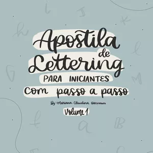 Imagem de capa para o Ebook Apostila de LETTERING by: MARI CLAUDINA | volume 1