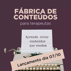 Imagem de capa para o Curso online Fábrica de conteúdos para Terapeutas