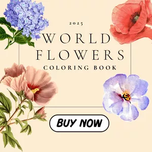 Imagen de portada para Ebook Flowers of The World Coloring Book