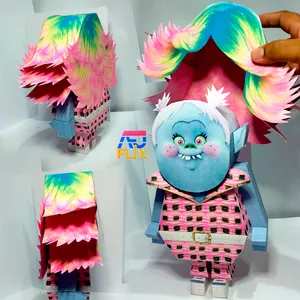 Imagem de capa para o Ebook (Trolls) Bridget lady glitter sparkles - Boneco de papel papertoy