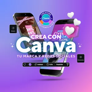 Imagen de portada para Curso online Crea con Canva tu Marca y Redes Sociales
