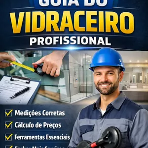 Imagem de capa para o Ebook Guia do Vidraceiro Profissional Do Orçamento à Instalação Sem Prejuízo