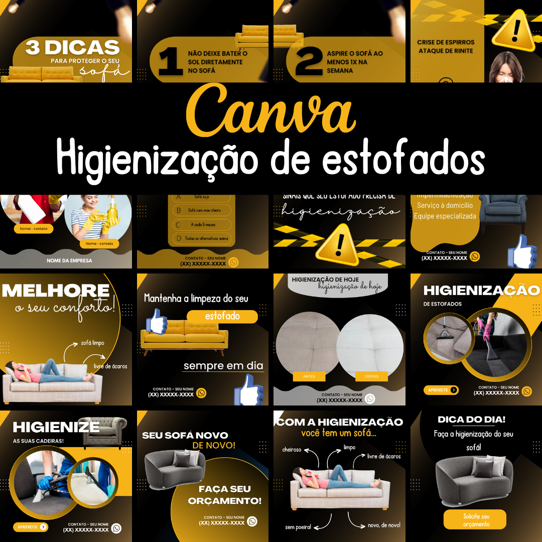 Canva Higienização de Estofados