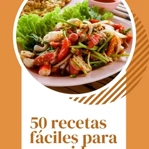 Imagen de portada para Ebook Cocina con sabor y salud: 50 recetas fáciles para una vida más saludable