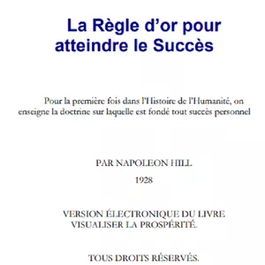 Image de couverture pour le Ebook La règle d'or pour atteindre le succès.